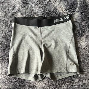 Nike Pro Heather Gray Training Shorts